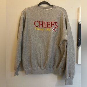 Grey and red Kansas City Chiefs crewneck #NFL #ChiefsKingdom